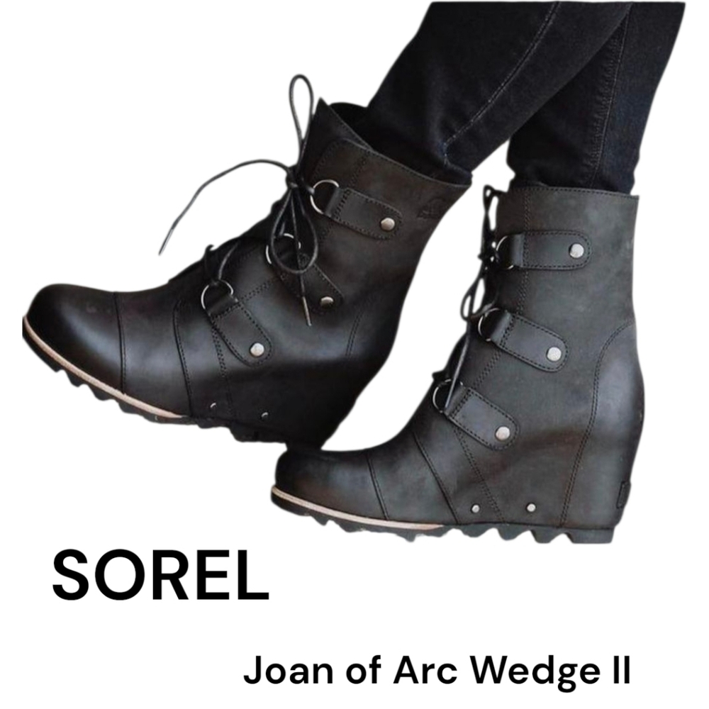 Sorel Joan of Arc Wedge II Black Boots
